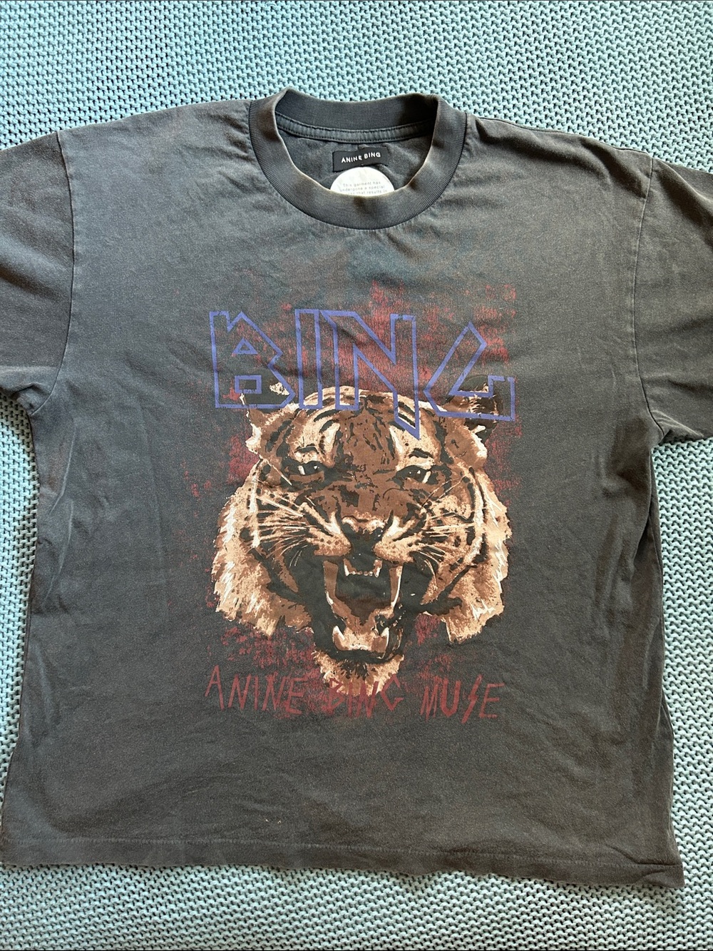 Anine Bing Muse Tiger Tee 100% Organic Cotton size M